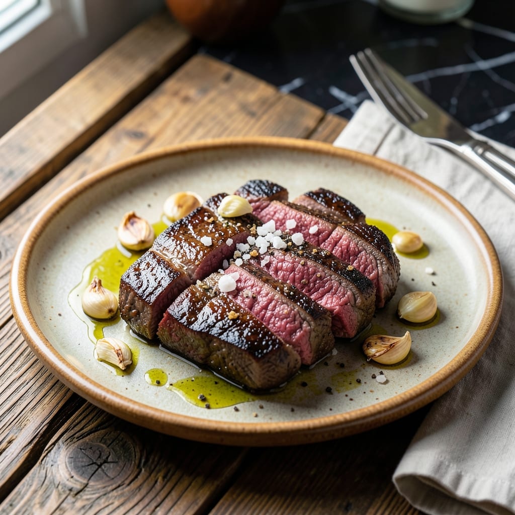 Flat Iron Steak Recipe Oven: Tender Medium-Rare With Garlic Herb Butter