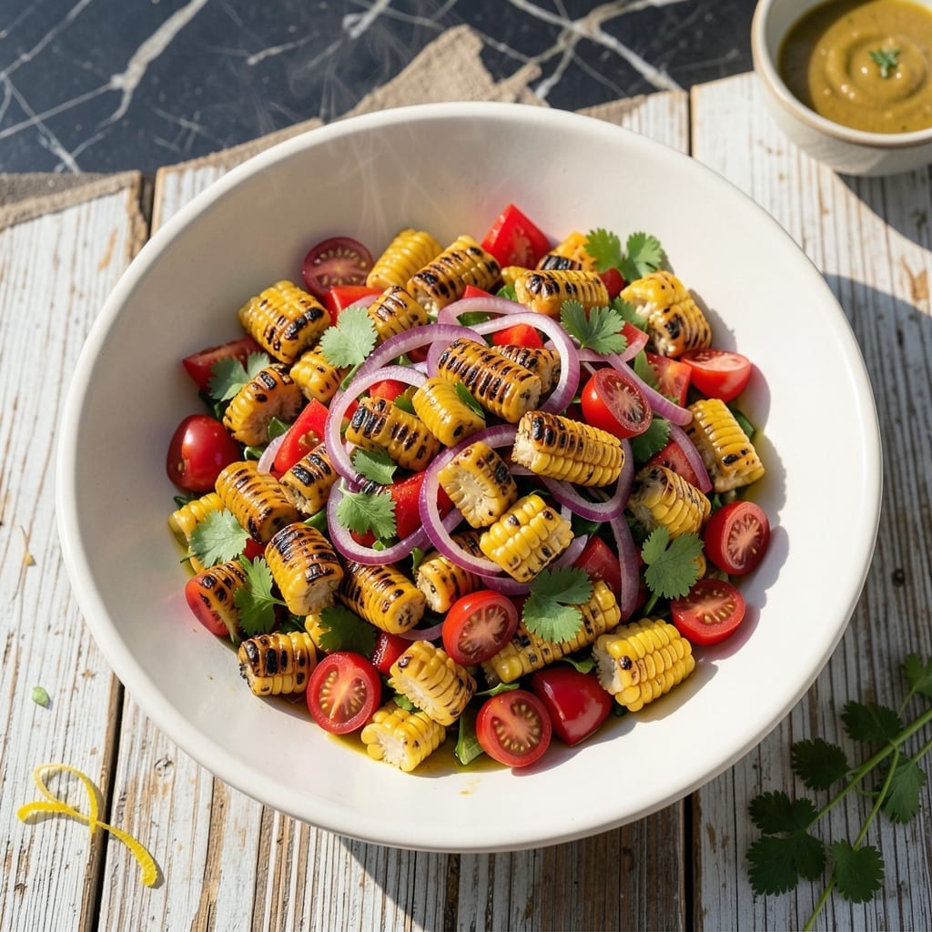 Grilled Sweet Corn Salad Recipe: Charred Kernels With Zesty Lime Dressing
