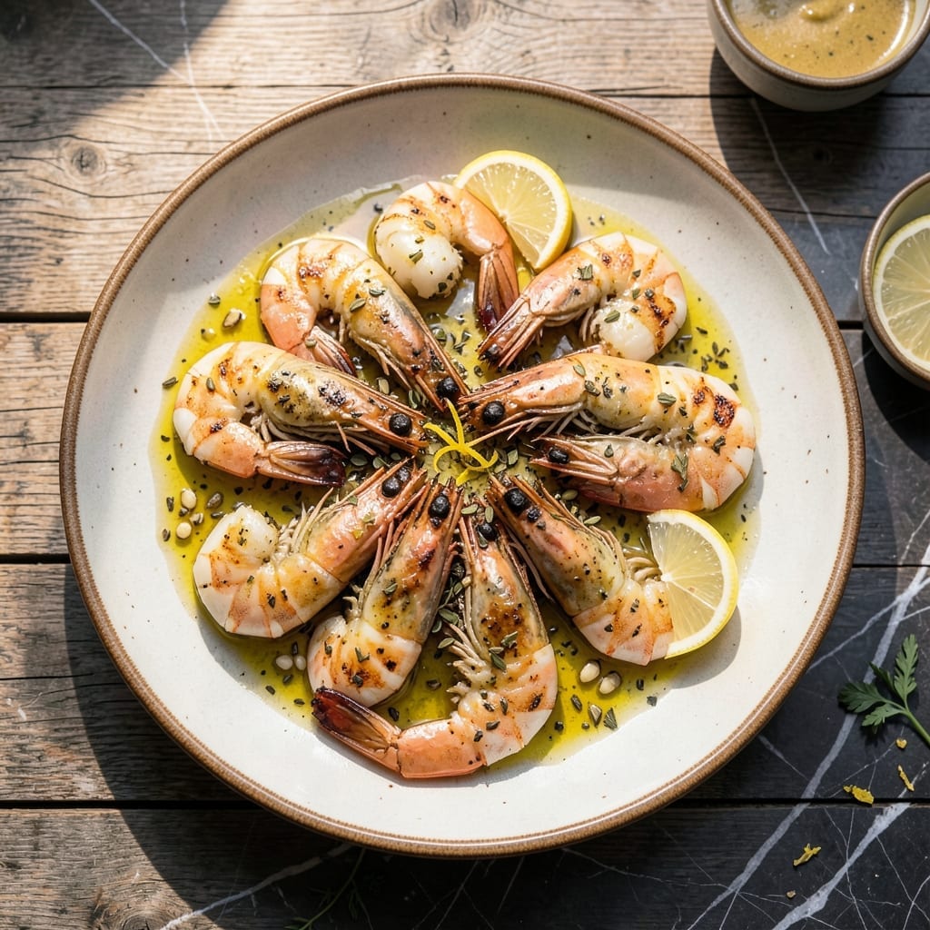 Greek Grilled Shrimp Recipe: Lemon and Oregano Charred Delight