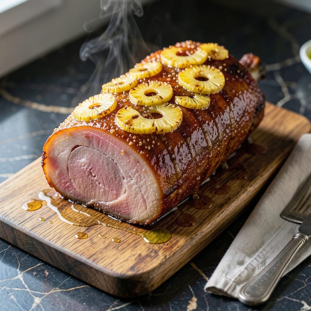 Recipe for Glazed Ham With Brown Sugar and Pineapple: Sweet and Savory Holiday Centerpiece