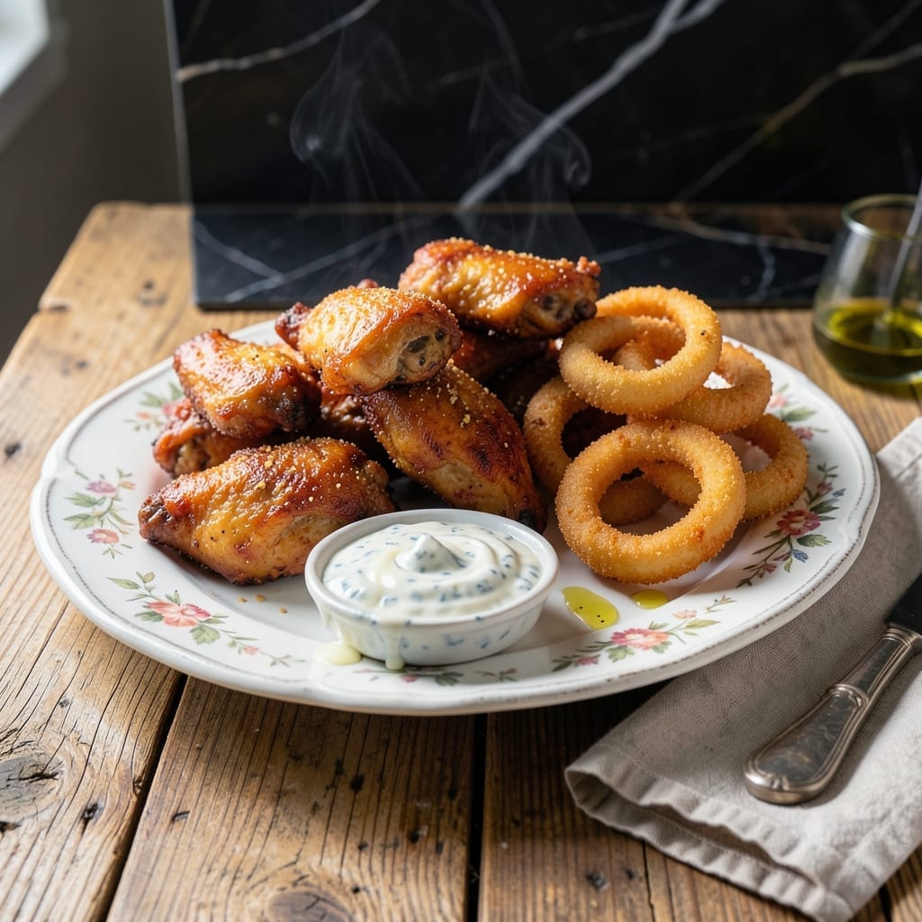 Wings and Rings Blue Cheese Recipe: Game Day Classic With Bold Flavor