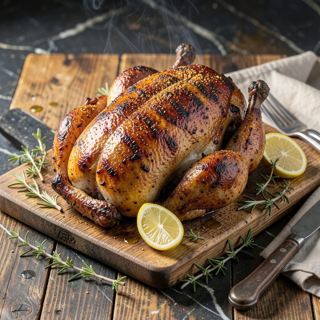 Barbecue a Whole Chicken Recipe: Smoky Char With Juicy Meat