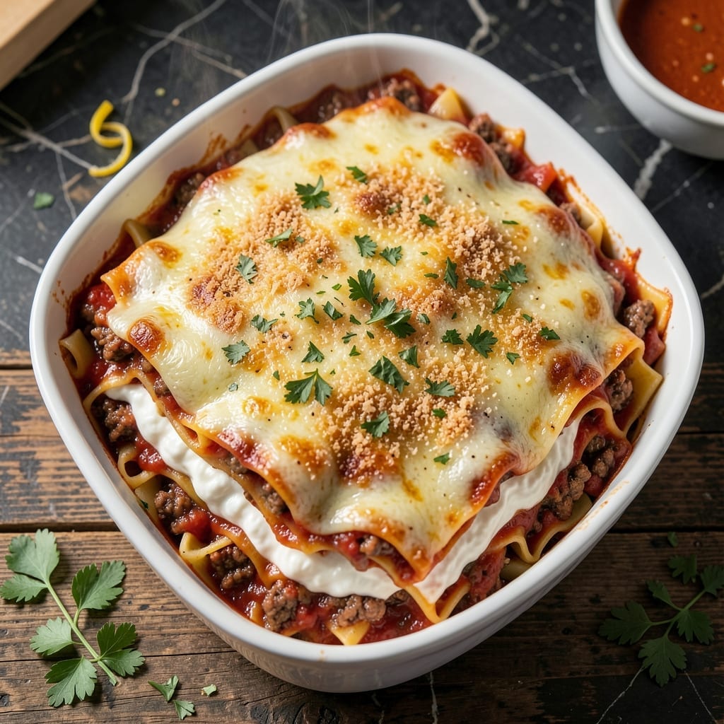Lasagna Recipe Using No Bake Noodles: Three Cheese Layers Without the Boil