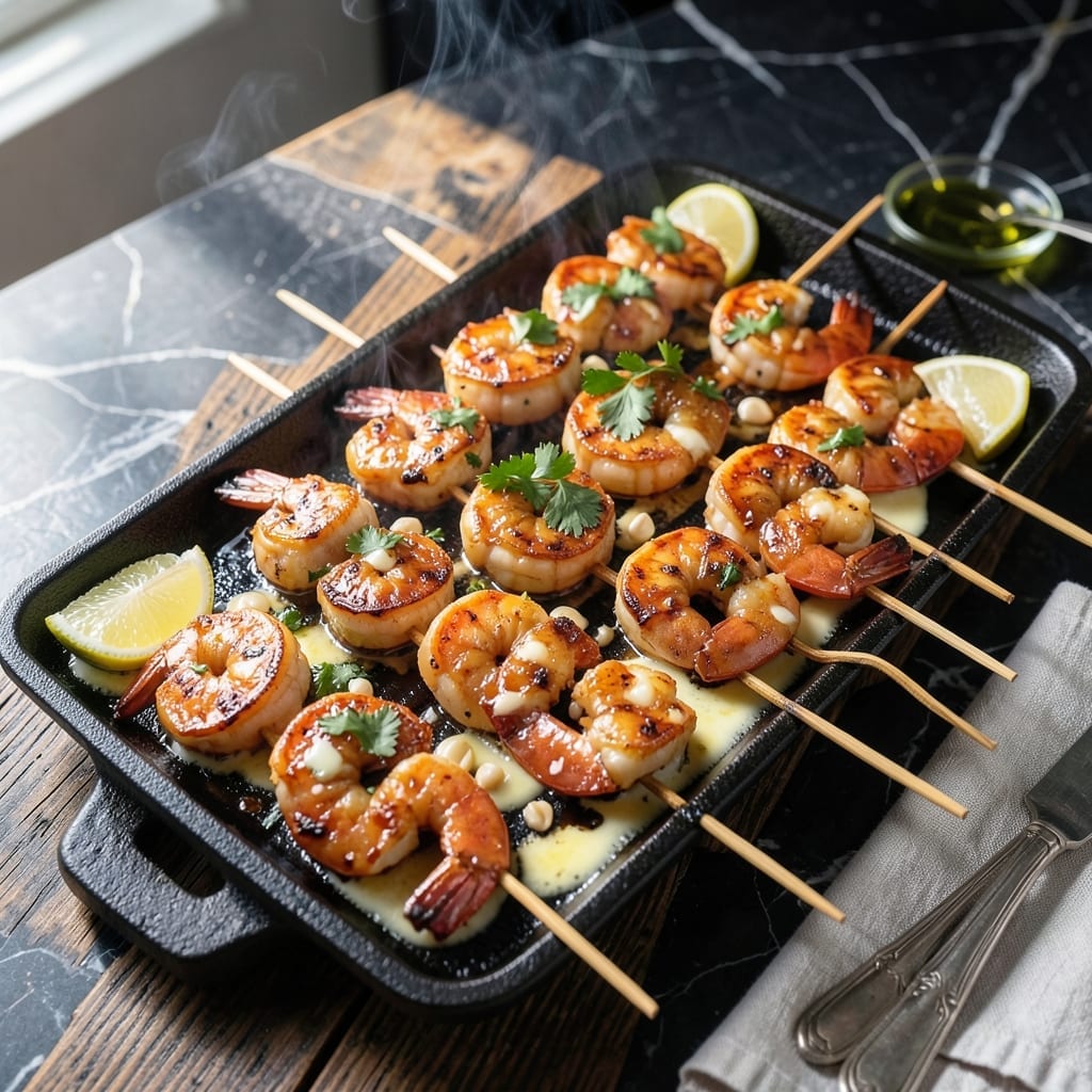 Barbecue Shrimp Skewers Recipe: Grill-Fresh Flavor with Garlic Butter Baste