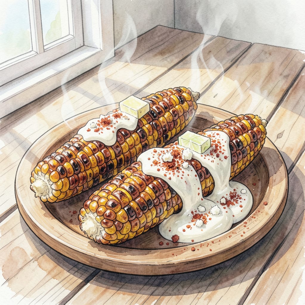 Elote BBQ Recipe: Smoky Grilled Corn Perfection illustration with key details