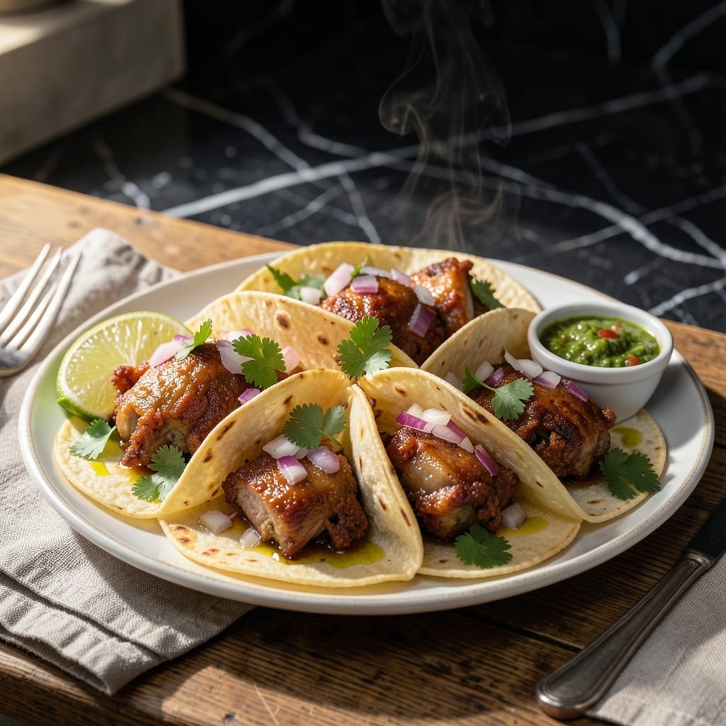 Carnitas Pork Tacos Recipe: Slow-Cooked Citrus-Kissed Pork in Warm Tortillas