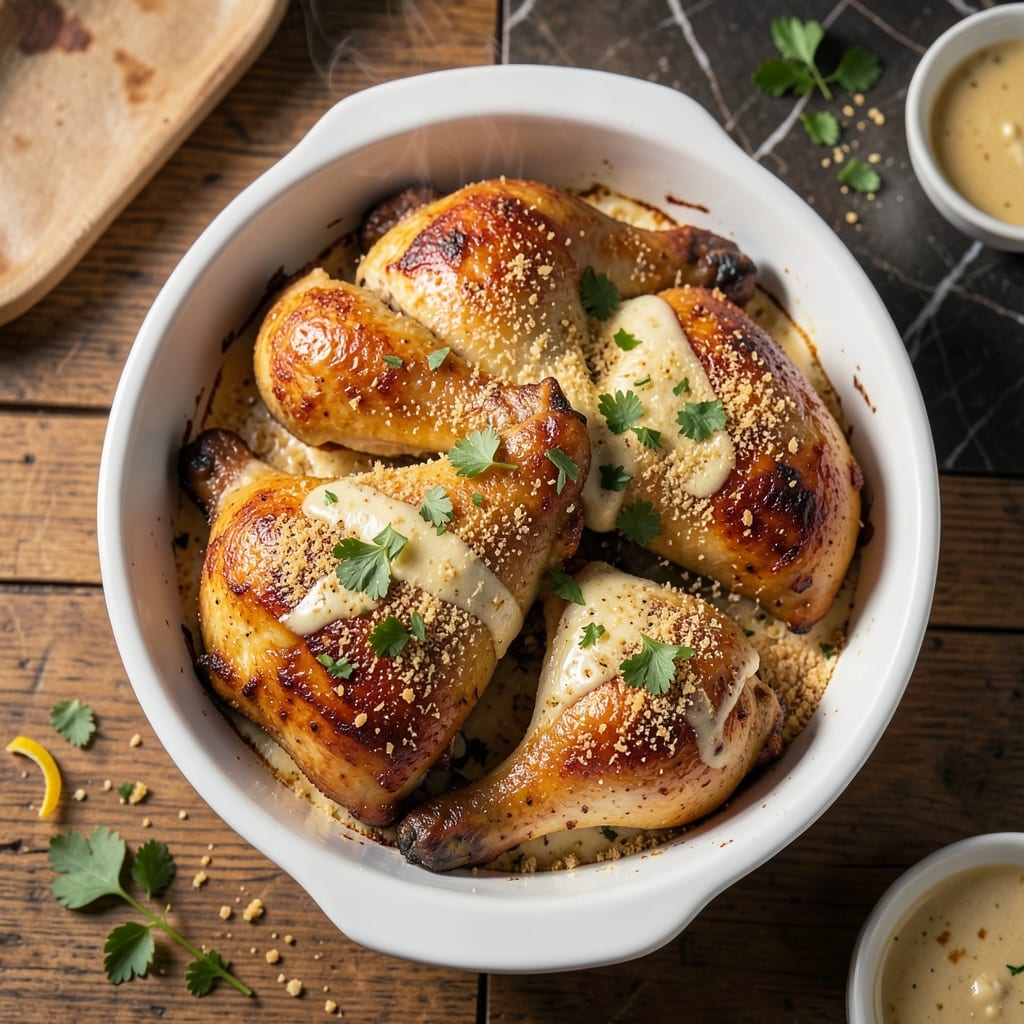 Recipe For Baked Chicken With Mayonnaise And Parmesan Cheese: Crispy Golden Crust With Creamy Topping