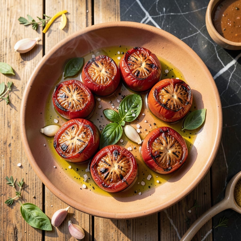 Grilled Whole Tomatoes Recipe: Blistered Skin and Juicy Centers