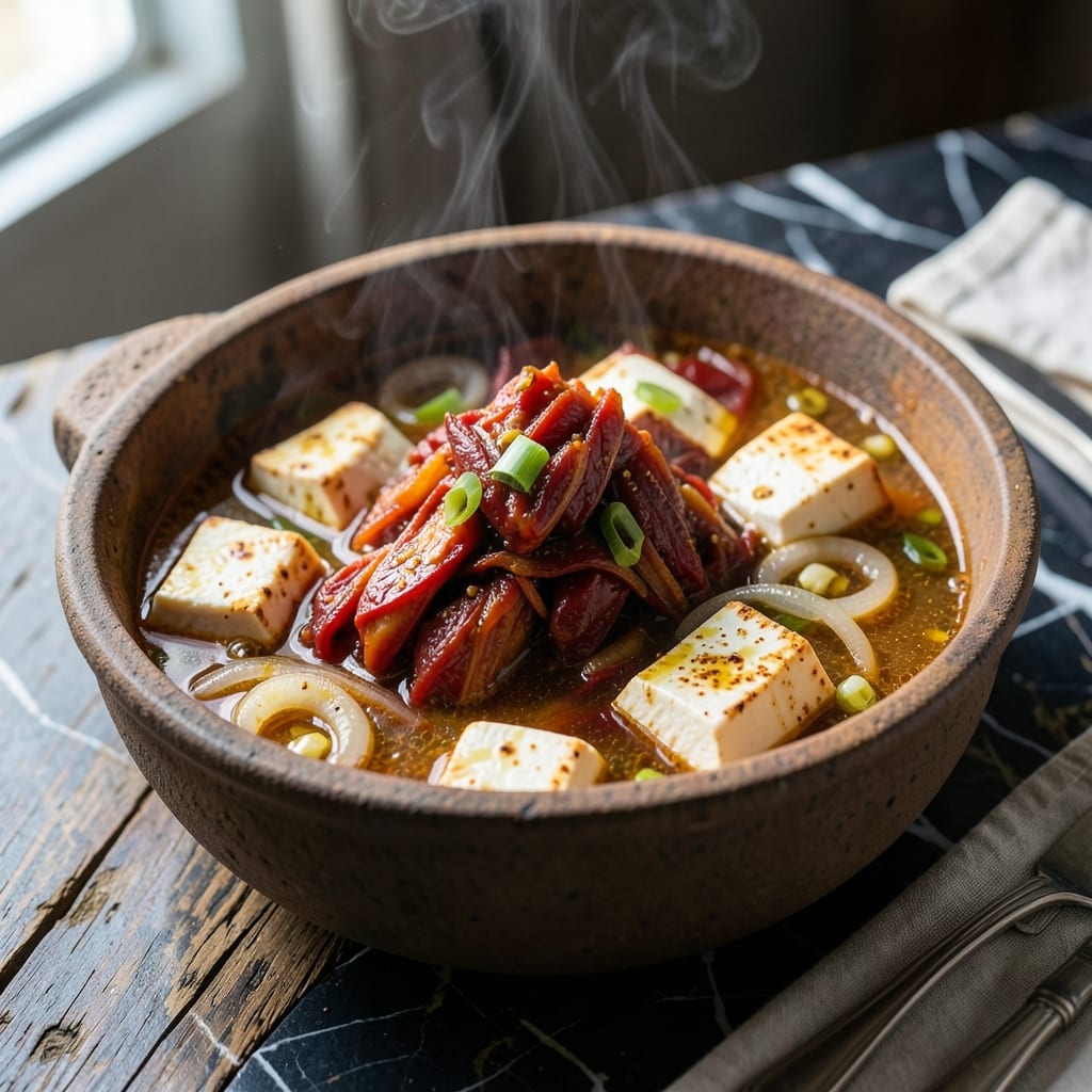 Kimchi Jjigae Recipe Vegan: Spicy Fermented Stew with Tofu and Vegetables