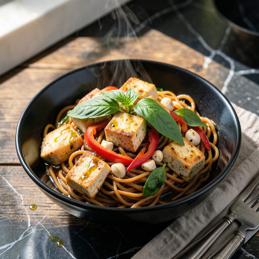 Pad Kee Mao Recipe Vegan: Wok-Tossed Thai Basil Noodles