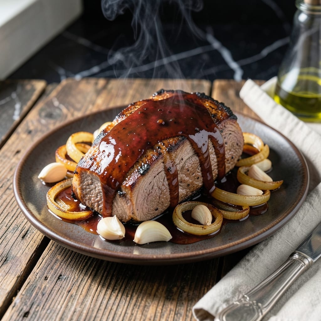 Pork Sirloin Tip Roast Crock Pot Recipe BBQ: Set-It-and-Forget-It Smoky Delight