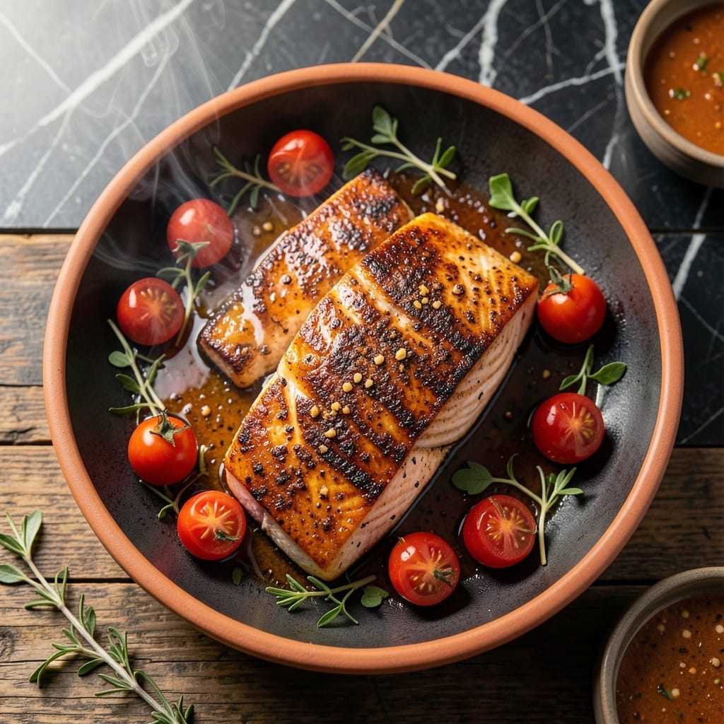 Barbecue Salmon Steak Recipe: Wood-Grilled With Bold Smoky Sweetness