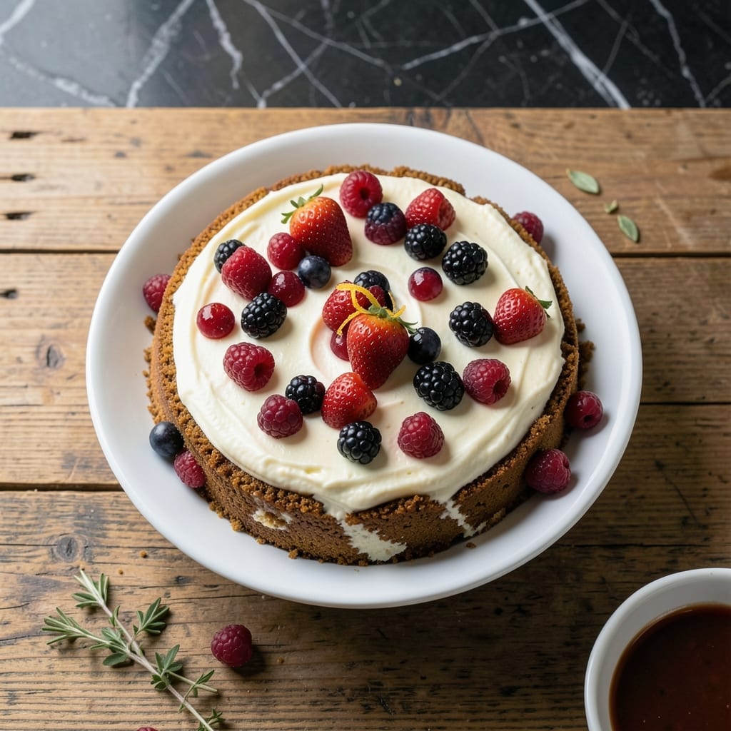 Cheesecake Recipe With Berries: Swirled Fruit Topping in a Creamy Base
