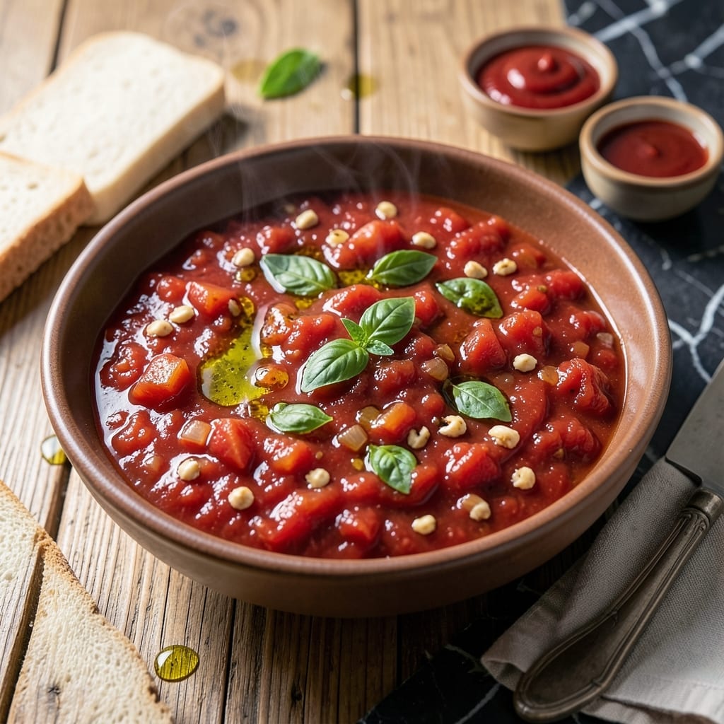 Homemade Marinara Sauce Recipe Fresh Tomatoes: Bright Basil and Garlic Simmer