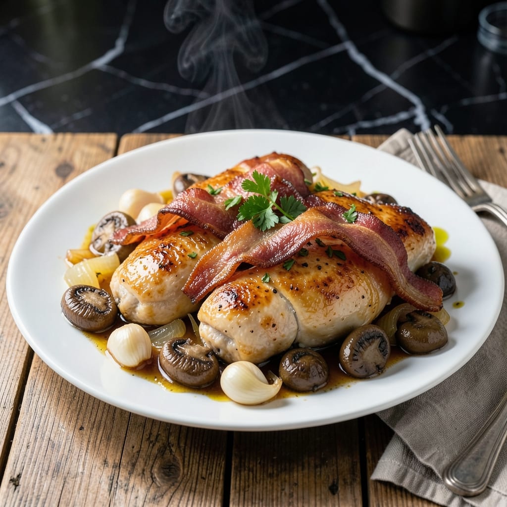 Hunters Chicken Recipe Slow Cooker: Rich Mushroom and Bacon Infusion