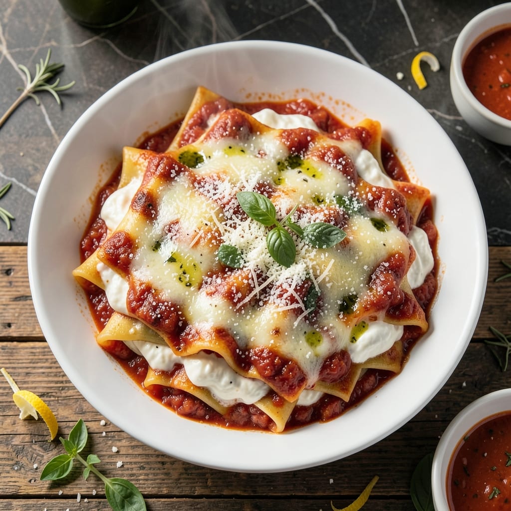 Lasagna Recipe No Pork: Layers of Rich Tomato and Herb-Infused Cheese