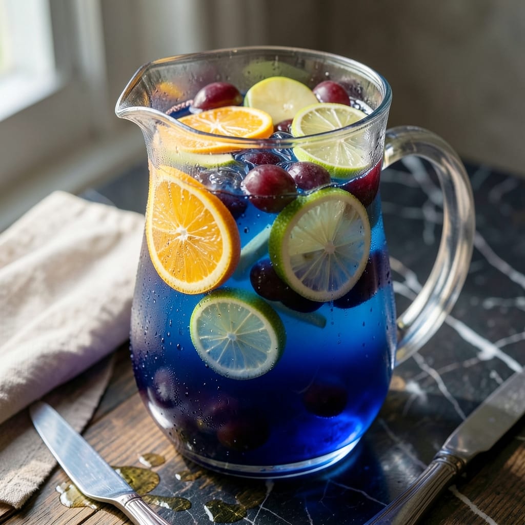 Blue Sangria Recipe: Spanish-Style Fruit-Infused Pitcher