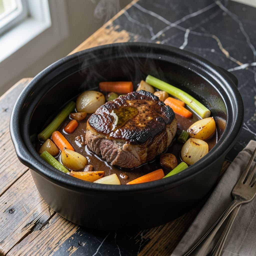 French Pot Roast Recipe Slow Cooker: Rich Red Wine Braised Beef