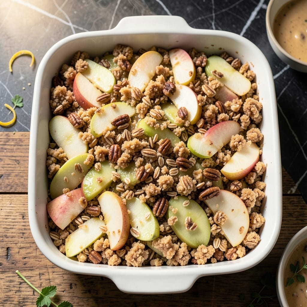 Apple Crumble Recipe Low Sugar: Caramelized Apples With Nutty Topping
