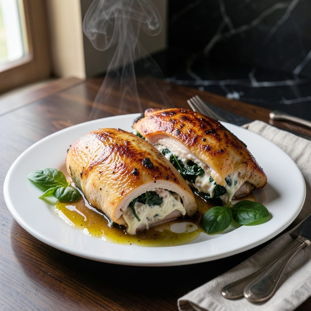 Ruth Chris Stuffed Chicken Recipe: Steakhouse-Style Creamy Spinach and Cheese