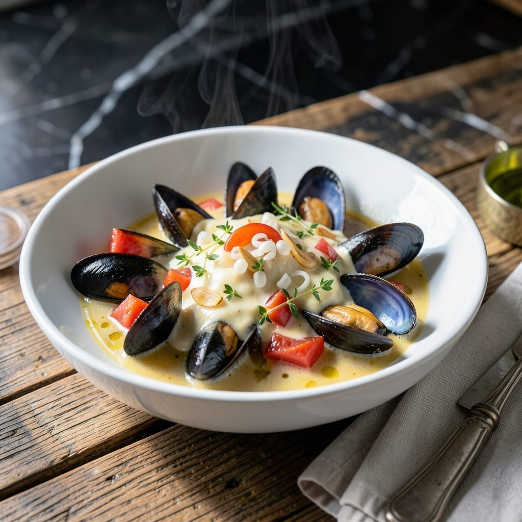Mussels Josephine Recipe: Garlicky White Wine and Cream Sauce