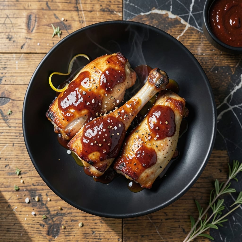 Baked Chicken Thighs With Barbecue Sauce Recipe: Smoky Sweetness With Crispy Skin