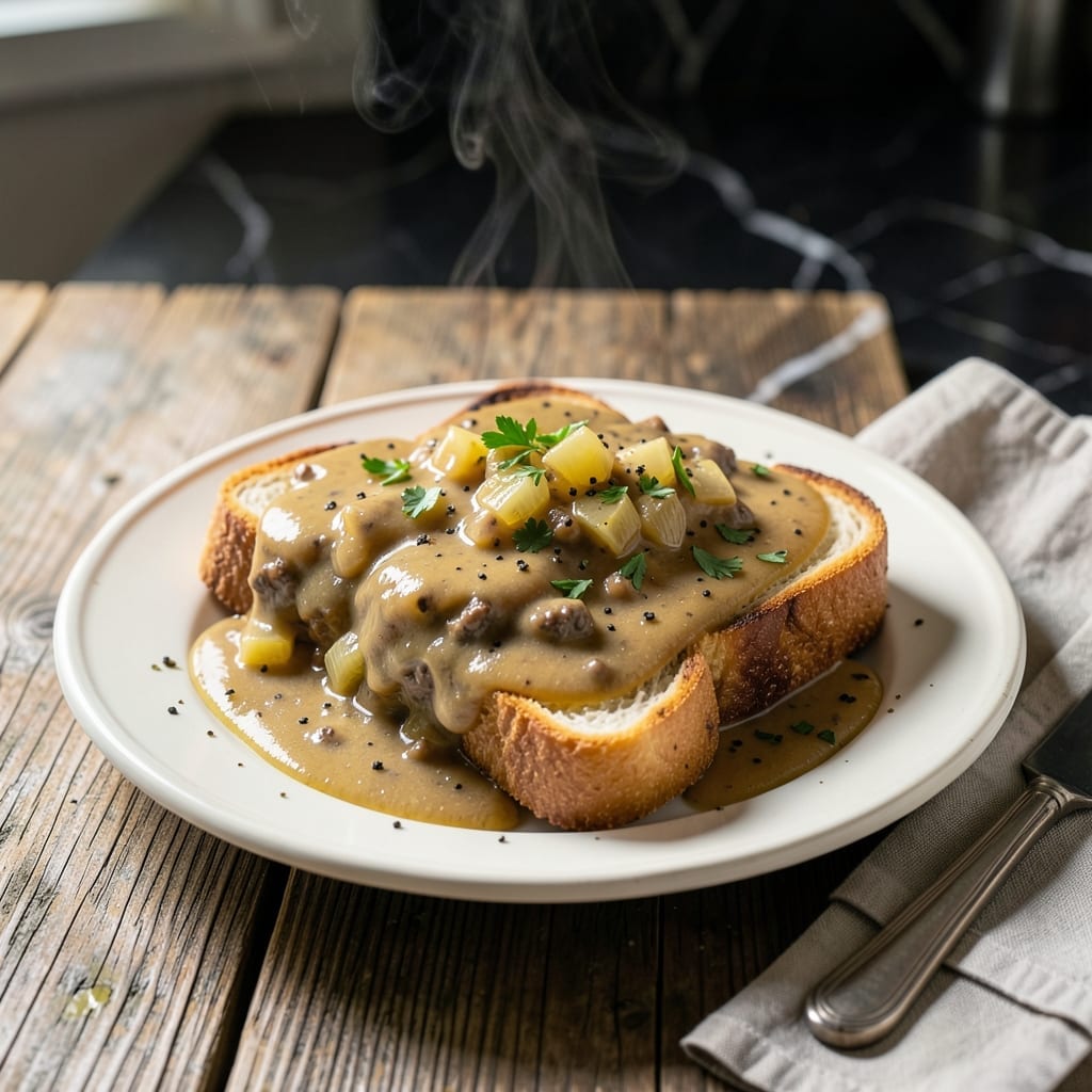 Shit on a Shingle Recipe: Classic Creamed Beef on Buttered Toast