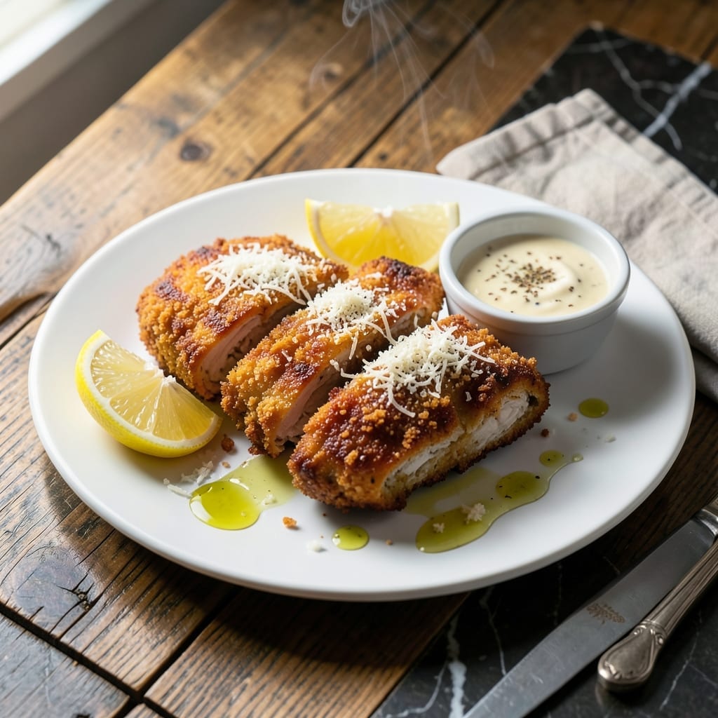 Lee's Famous Recipe Chicken Milan Menu: Copycat Breaded Cutlet With Lemon Butter Sauce
