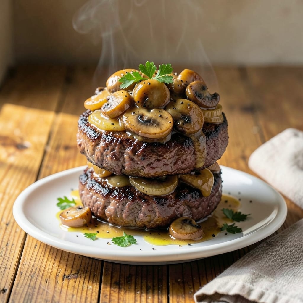 Hamburger Steak Recipe With Mushrooms: Savory Pan-Seared Perfection