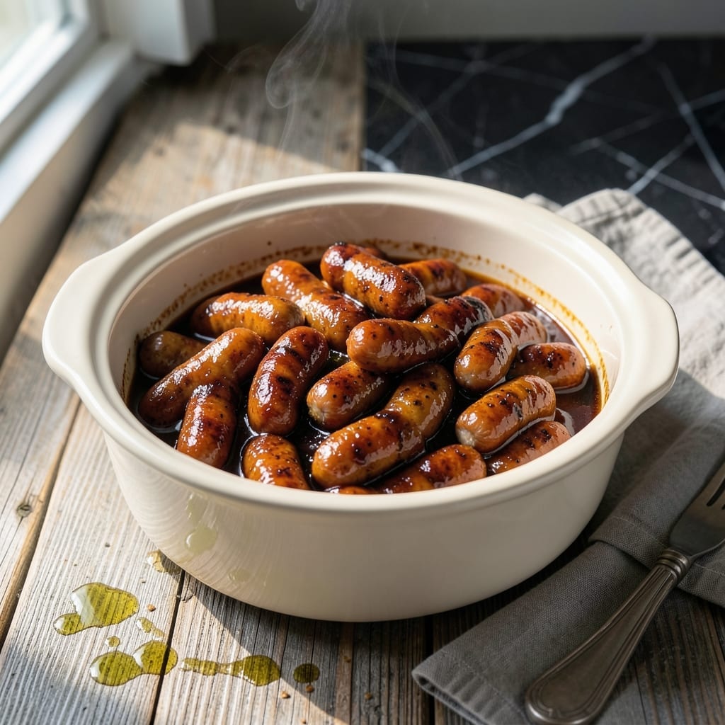 Barbecue Little Smokies Crock Pot Recipe: Set-It-and-Forget-It Party Bites