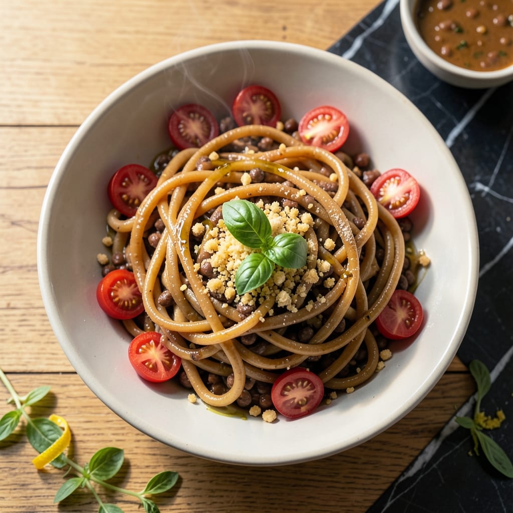 High Protein Pasta Recipe Vegetarian: Lentil-Infused Noodles With Garden Freshness