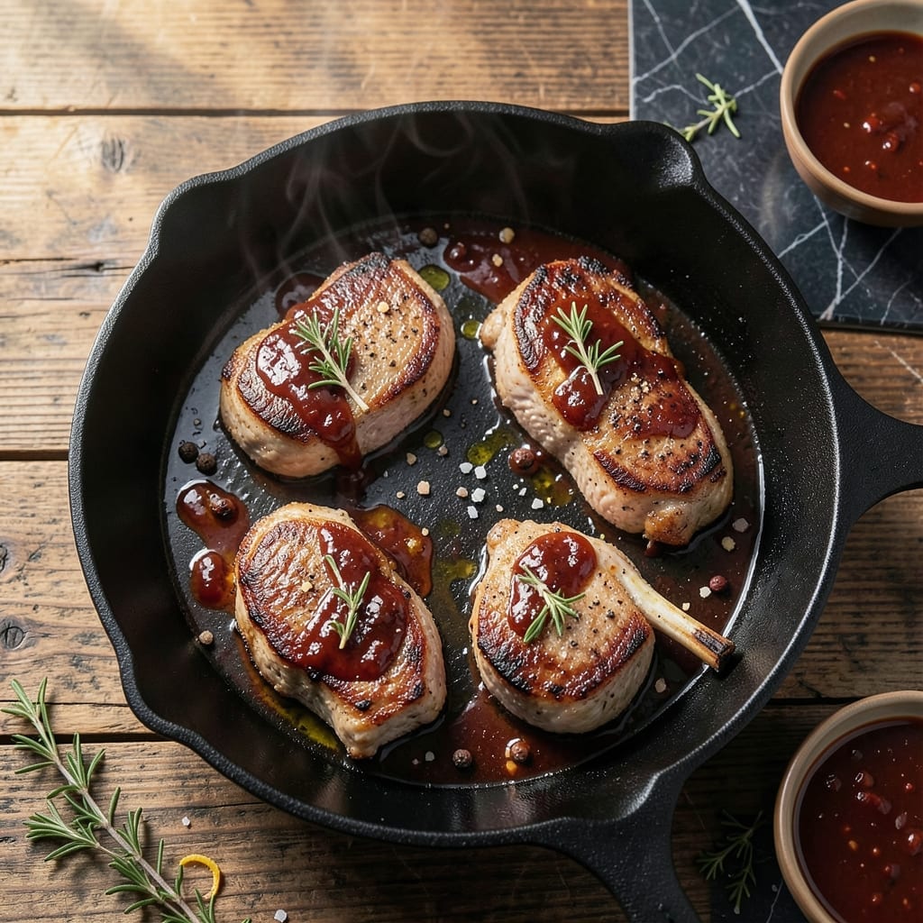Oven Baked Barbecue Pork Chops Recipe: Saucy Glaze With Juicy Centers