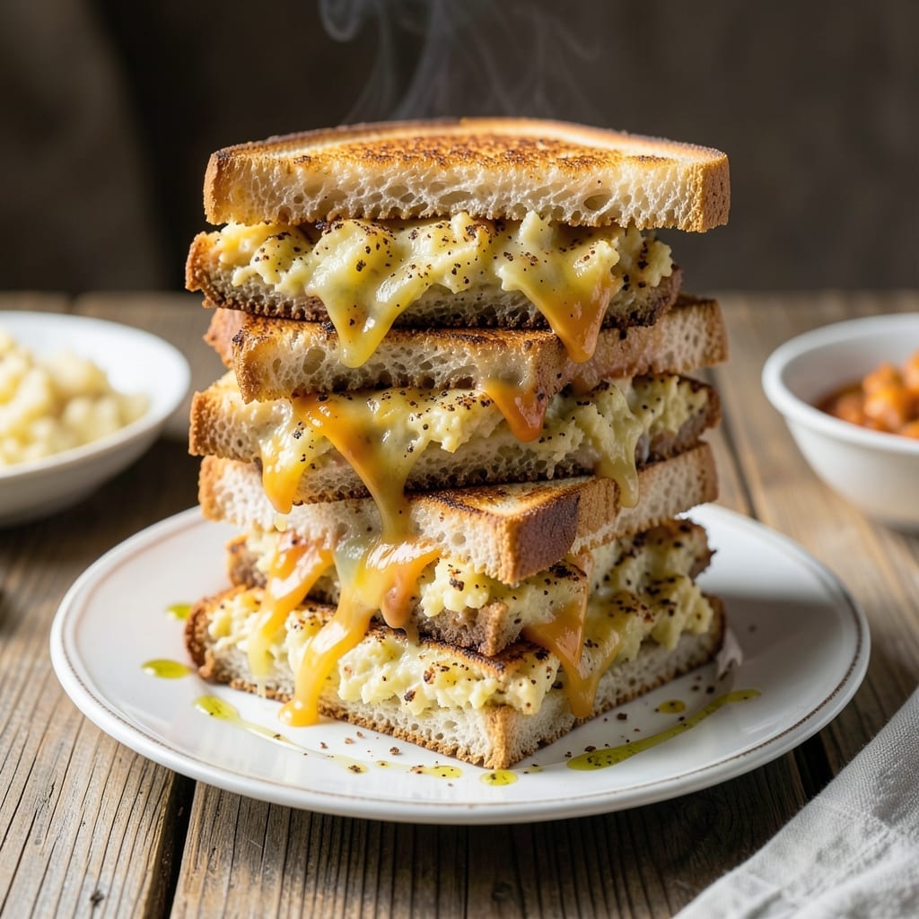 Bombay Veg Grilled Sandwich Recipe: Spiced Potato and Cheese Melt