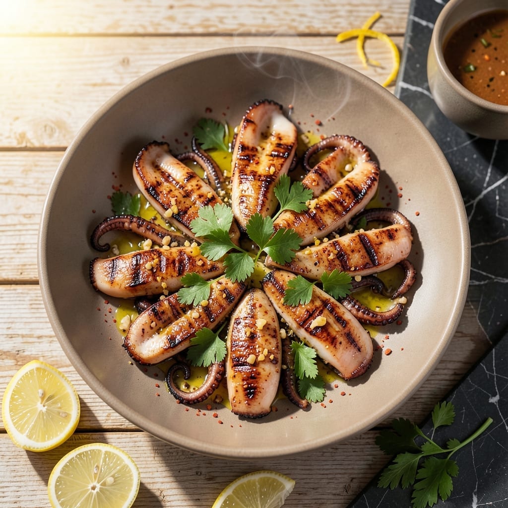 Best Grilled Calamari Steak Recipe: Tender Rings With Charred Lemon Zest