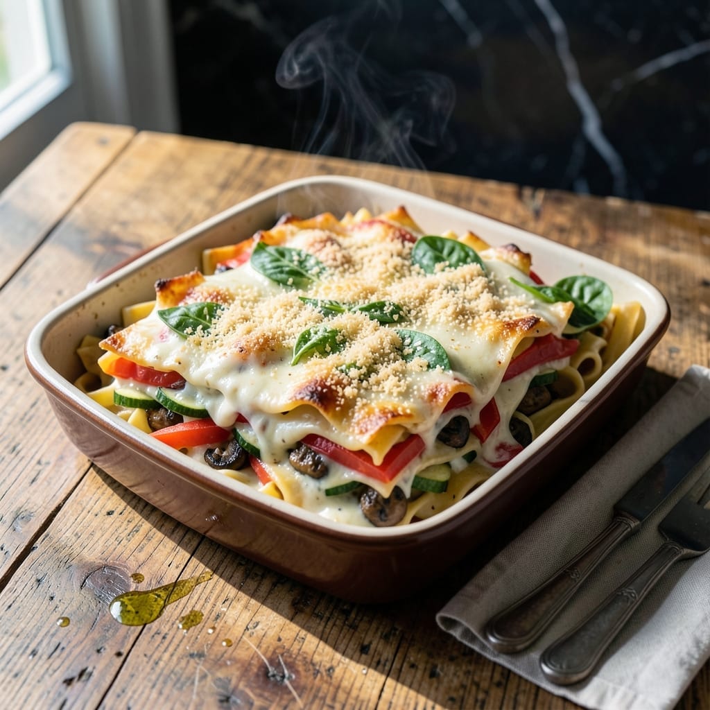 Veg Lasagna Recipe With White Sauce: Layered Vegetable Indulgence