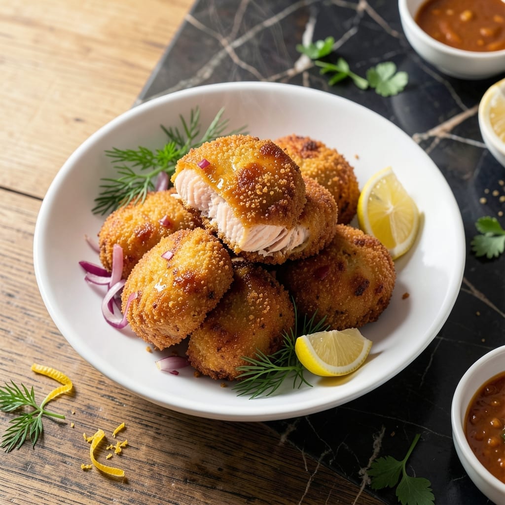 Fresh Salmon Croquettes Recipe Fried: Golden Crisp With Flaky Centers