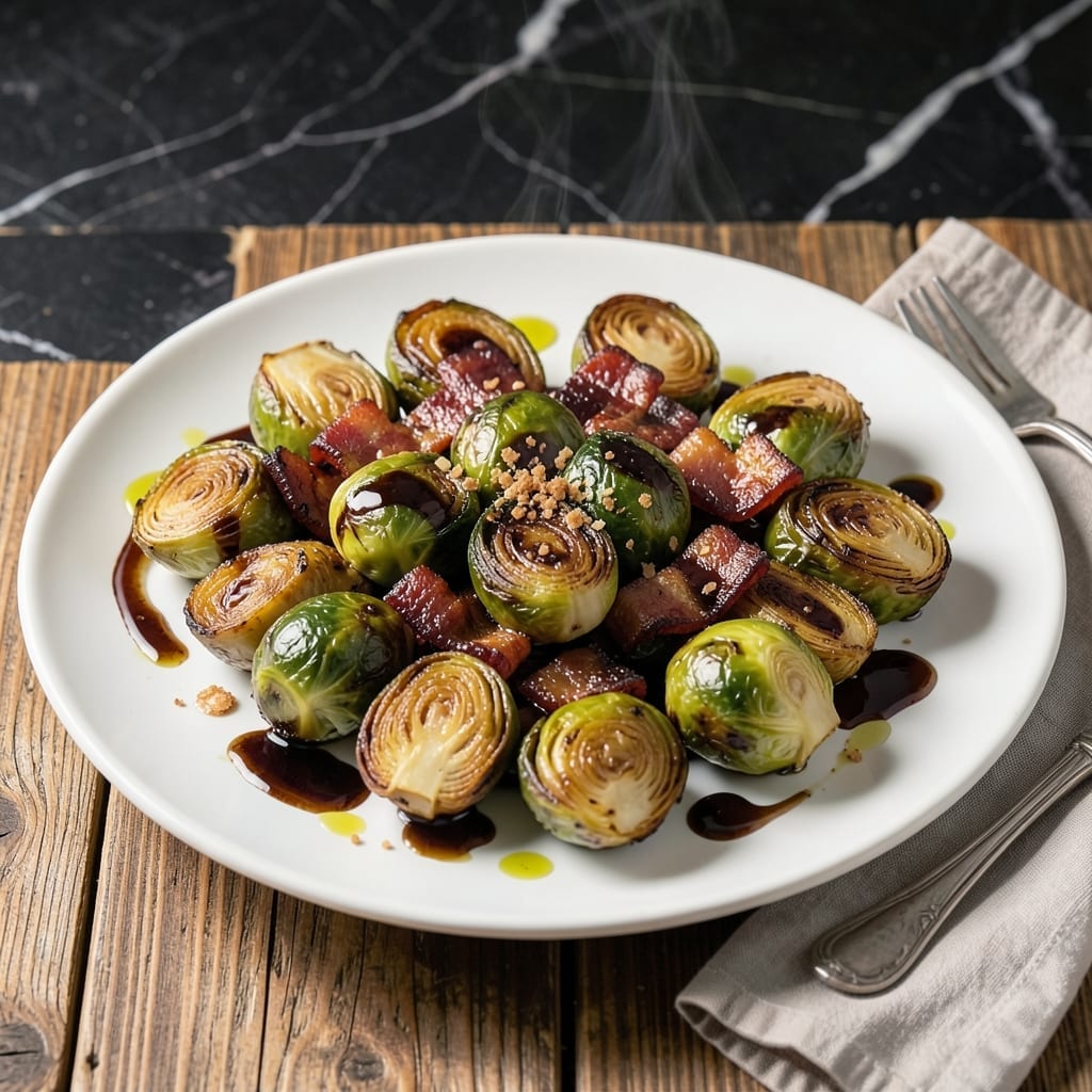 Brussels Sprouts Recipe Bacon Balsamic: Crispy Leaves With Sweet-Tangy Glaze