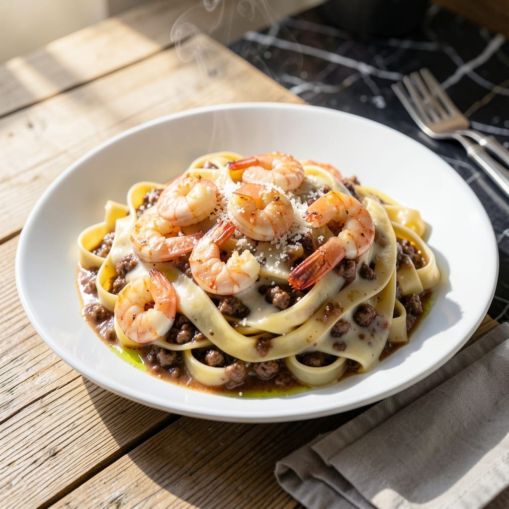 Shrimp Fettuccine Alfredo Recipe With Ragu Sauce: Luxurious Seafood Twist on Classic Pasta