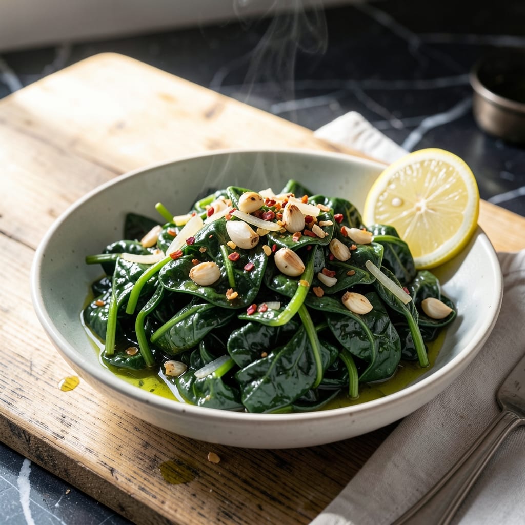 Pete and Sam's Italian Spinach Recipe: Garlicky Greens With Lemon Zest Pete and Sam's Italian Spinach Recipe: Garlicky Greens With Lemon Zest