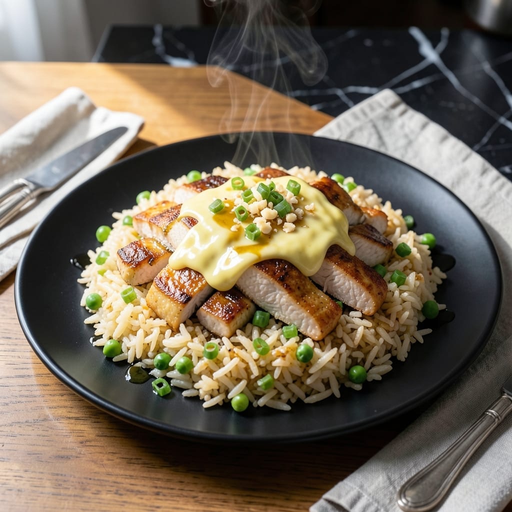 Garlic Chicken Fried Rice Recipe With Egg: Wok-Tossed Savory Bites