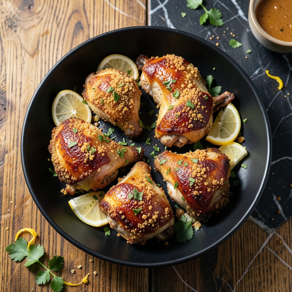 Recipe For Baked Chicken Thighs With Panko Bread Crumbs: Crunchy Topped Juiciness