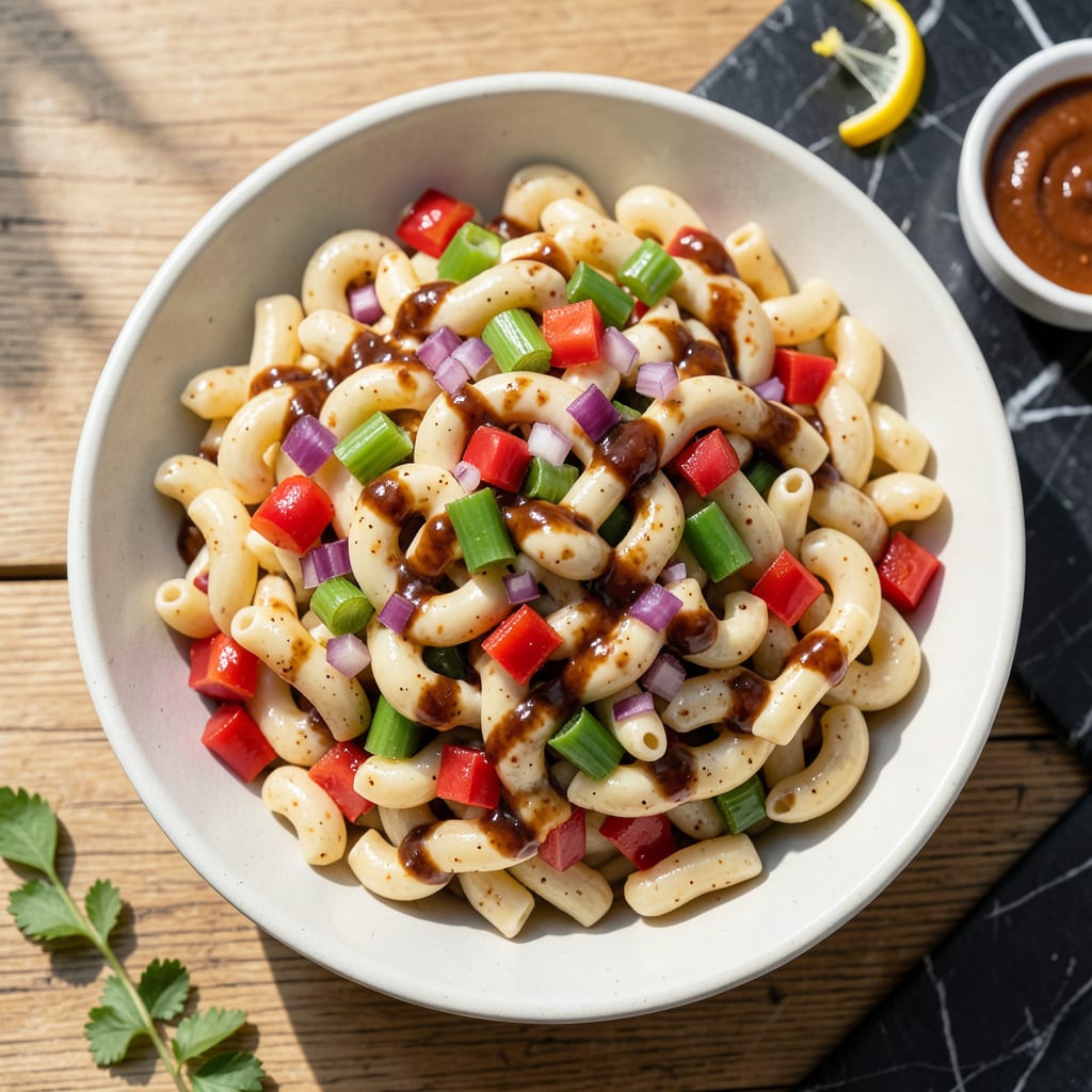 first choice bbq macaroni salad recipe example with annotations