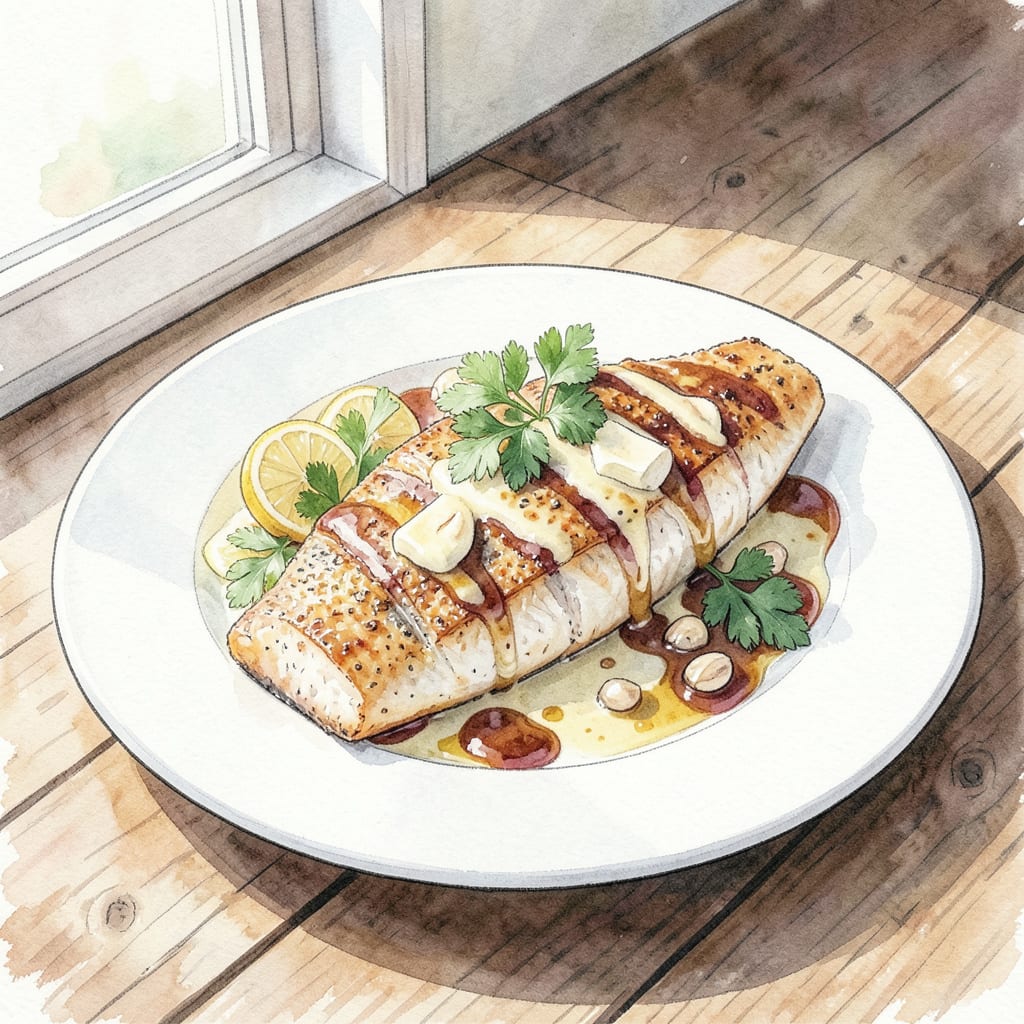 Fish Piccata Recipe: Pan Seared Perfection with Lemon Butter example with annotations