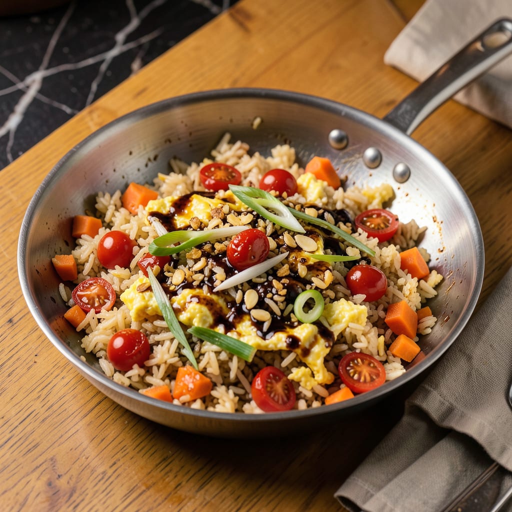 Complete Fried Rice in Stainless Steel Pan: Wok Free Crispy Grains Every Time overview image