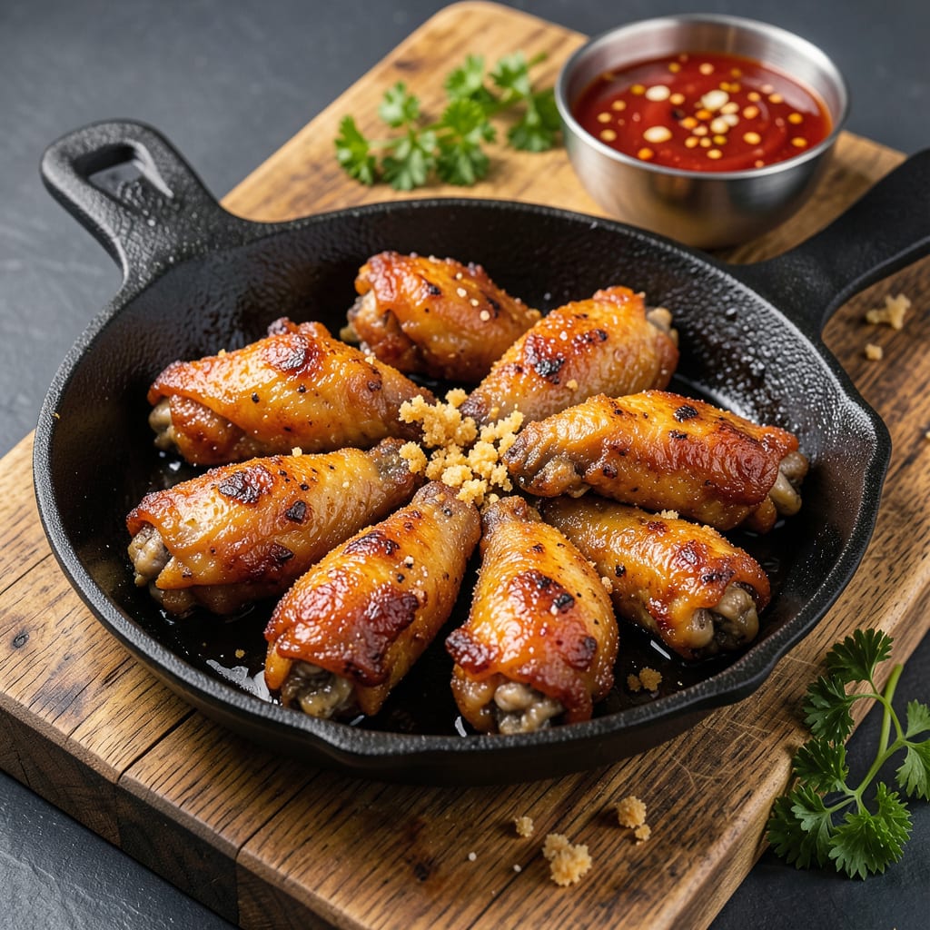 Visual representation of Frying Frozen Wings: Crispy Bar Style Results in Minutes