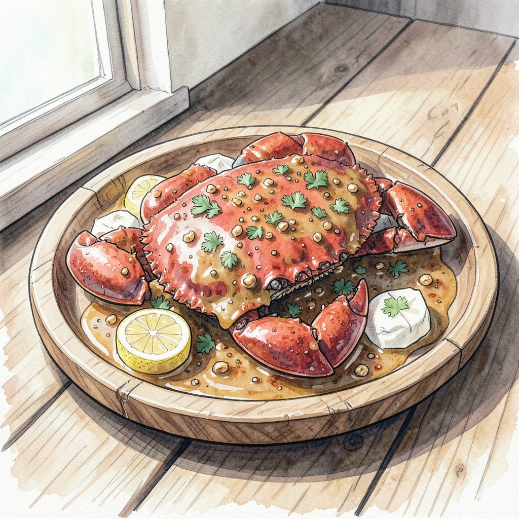 Garlic Crabs Recipe: Succulent Shellfish in 20 Minutes illustration with key details