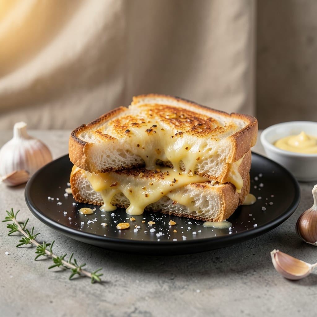 Garlic Grilled Cheese Recipe: Buttery Crisp With Melty Layers