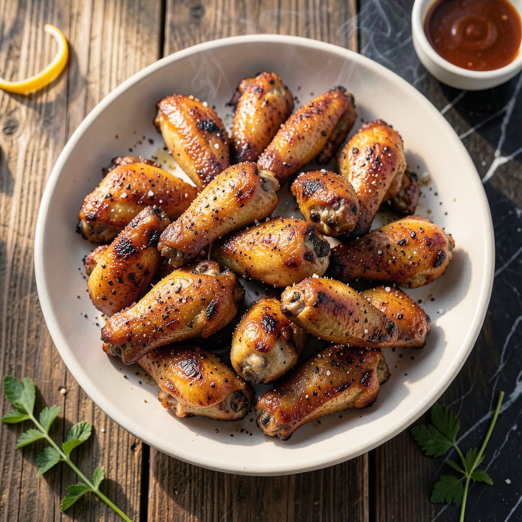 Gas Grilled Chicken Wings Recipe: Smoky Char With Zesty Glaze illustration with key details