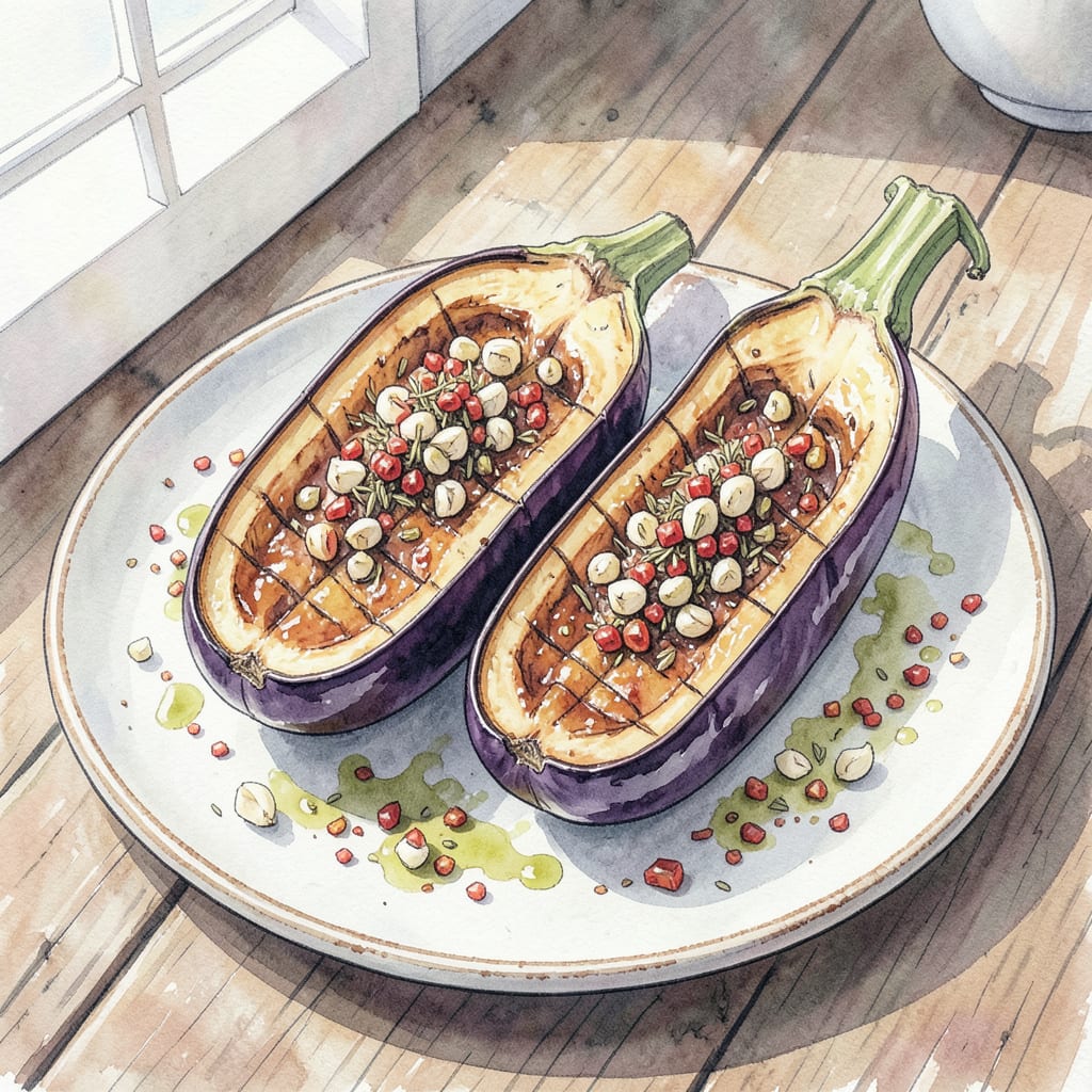 Graffiti Eggplant Recipe: Smoky Mediterranean Delight detailed visual guide
