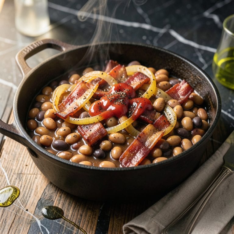 Visual representation of grandma browns baked beans recipe